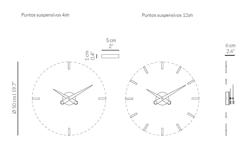 PUNTOS SUSPENSIVOS - Modern and Elegant Wall Clock by Nomon | Barcelonaconcept